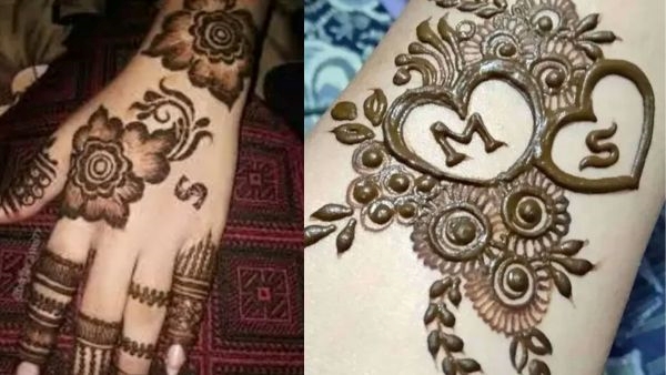 Simple Romantic Mehendi Design Images