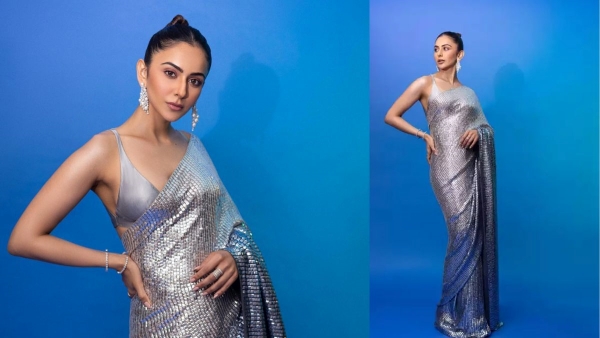 silver saree 