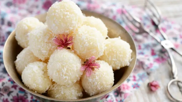 Coconut Rose Ladoo Recipe