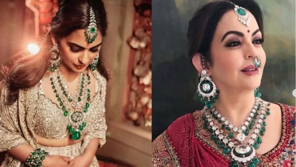 Isha Ambani Look for Anant s Haktashar Ceremony