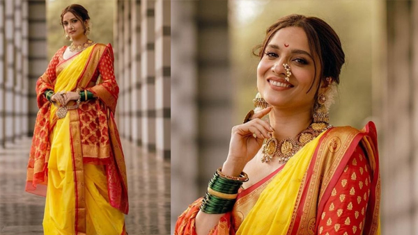 Ankita Lokhande to Shilpa Shetty inspired saree blouse design for festival Ankita Lokhande to Shilpa Shetty inspired saree blouse design for festival