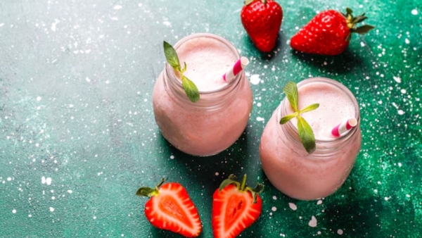 Strawberry Lassi Drink For Summer