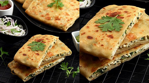 Tarla Dalal Special Palak Paneer Lifafa Recipe