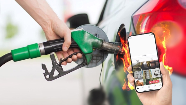 Why can t you use your phone at a petrol station