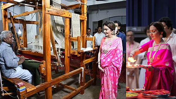 Nita Ambani Will Wear Gold Wire Banarasi Saree in Anant-Radhika Wedding Nita Ambani Will Wear Gold Wire Banarasi Saree in Anant-Radhika Wedding