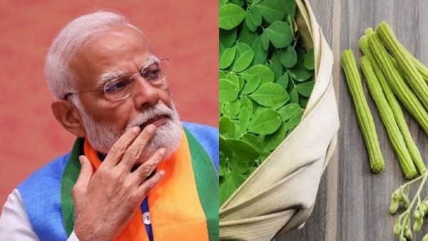 PM Narendra Modi eats drumstick Paratha
