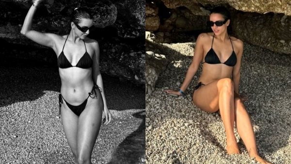 Tripti Dimri flaunting her bikini body at beach