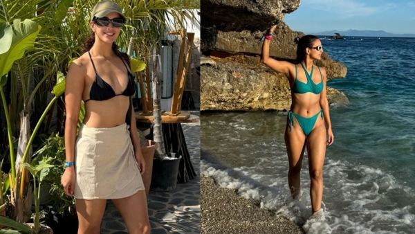 Tripti Dimri flaunting her bikini body at beach