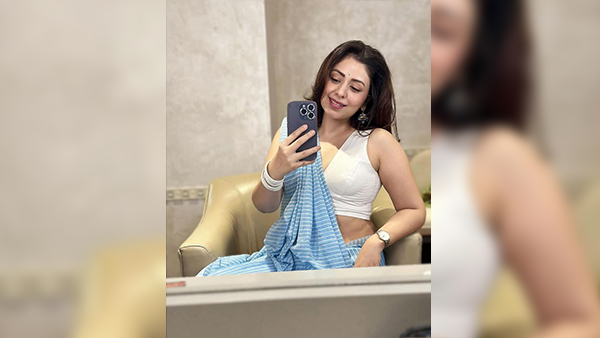 eha Sargam Saree Look with Stylish Blouse Designs See Photos