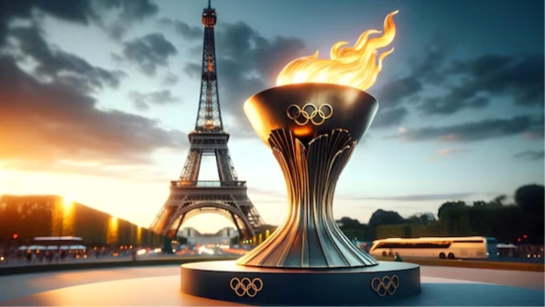 What does the flame in the Olympics represent