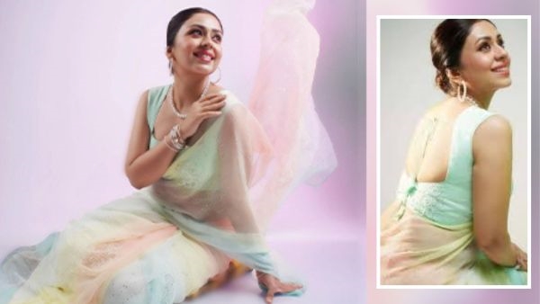 eha Sargam Saree Look with Stylish Blouse Designs See Photos