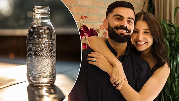 Virat Kohli and Anushka Sharma Drink Sparkling Water