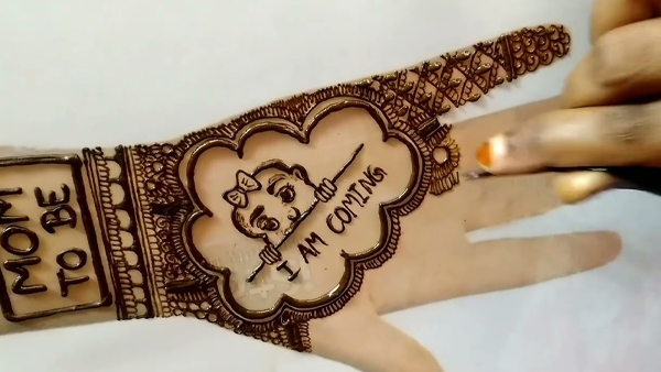 Baby Shower Mehndi Design