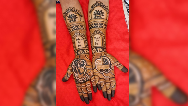 Godh bharai mehendi Design