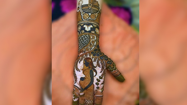 Godh bharai mehendi Design