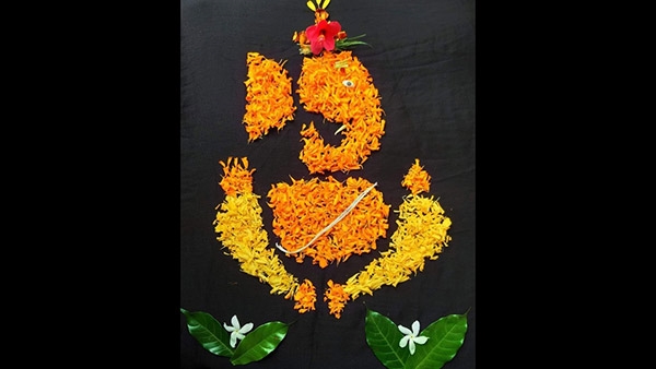 Easy And Beautiful Eco Friendly and Organic Ganpati Rangoli Ideas