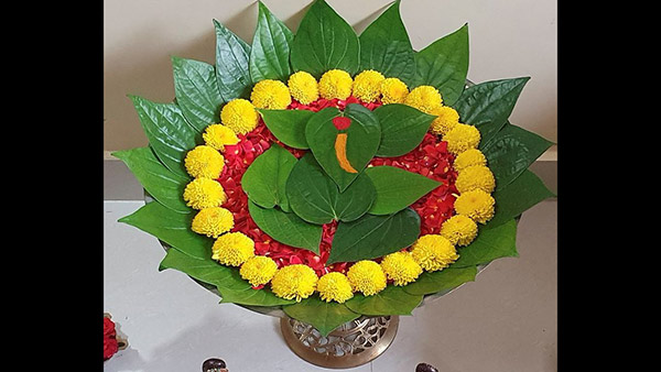 Easy And Beautiful Eco Friendly and Organic Ganpati Rangoli Ideas