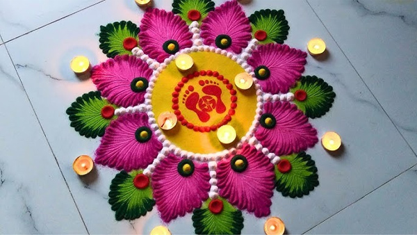 Simple Diwali Rangoli Designs