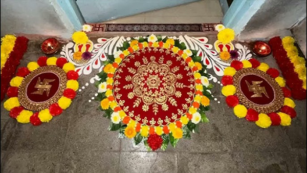 flower rangoli designs for diwali