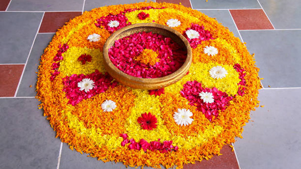 flower rangoli designs for diwali