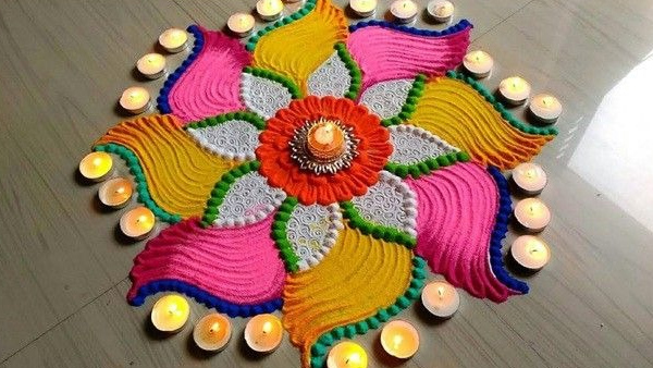 Simple Diwali Rangoli Designs