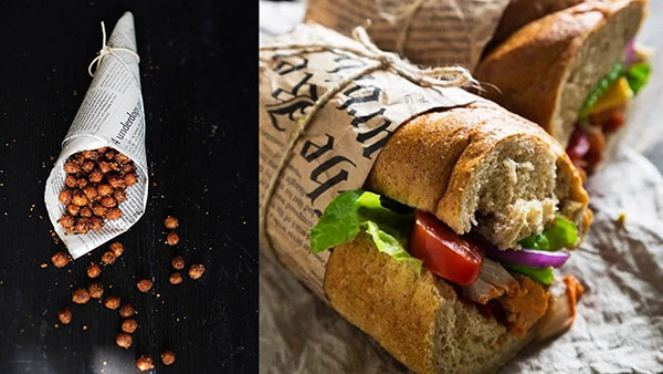 Newspapers for wrapping food in india