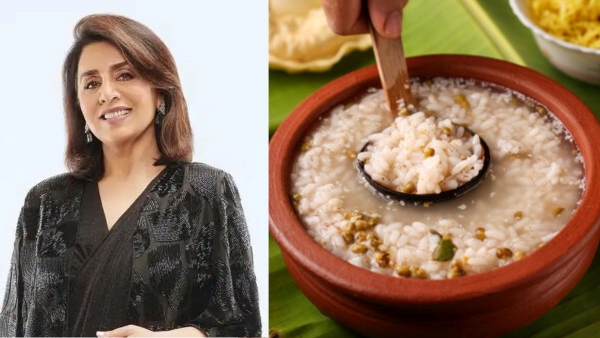 Neetu Kapoor Eat Kanji Rice in Breakfast