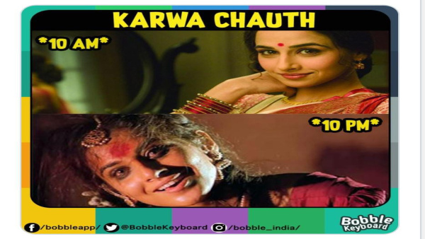 Karwa Chauth 2024 funny status Viral Chutkule Jokes Messages Memes Social Media captions