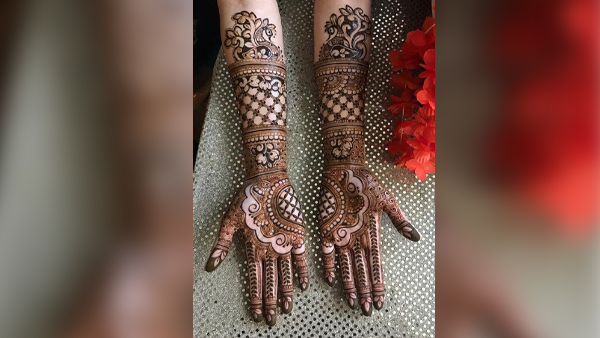 Rajasthani full hand Mehndi Design For Karwa Chauth Ke Liye