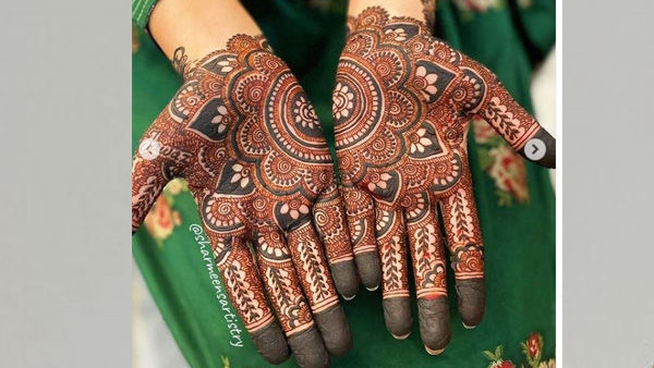 karwa chauth modern mehndi design 2024
