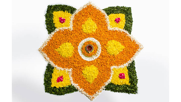 flower rangoli designs for diwali