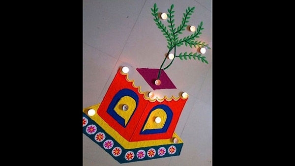 Tulsi Vivah Rangoli Designs