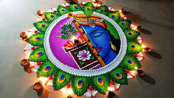 Tulsi Vivah Rangoli Designs
