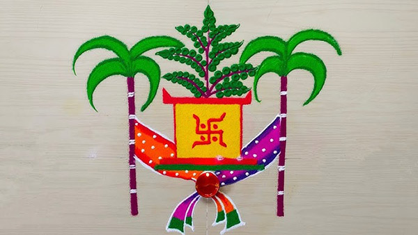 Tulsi Vivah Rangoli Designs