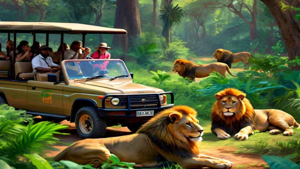 Why Lions Not Attack People When They are in a Safari Vehicle know the reason in Hindi Why Lions Not Attack People When They are in a Safari Vehicle know the reason in Hindi