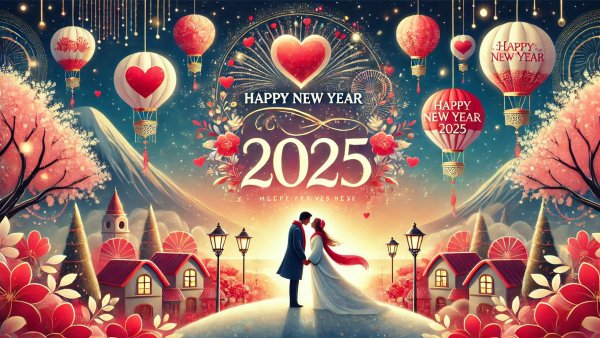 Happy New Year 2025 Wishes for Wife Best Messages Quotes Sms Shayari FB Whatsapp Status in Hindi