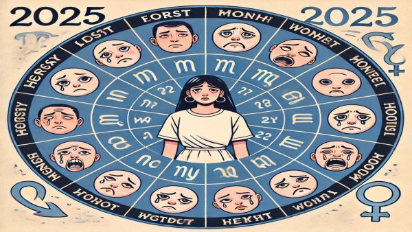 Worst Month in 2025 as per your zodiac signs in hindi apke liye sabse kharab mahina kaun sa hoga