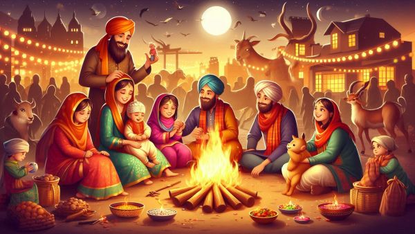 Happy Lohri 2025 Wishes for Baby Quotes Messages FB Whatsapp Status Insta Captions in Hindi