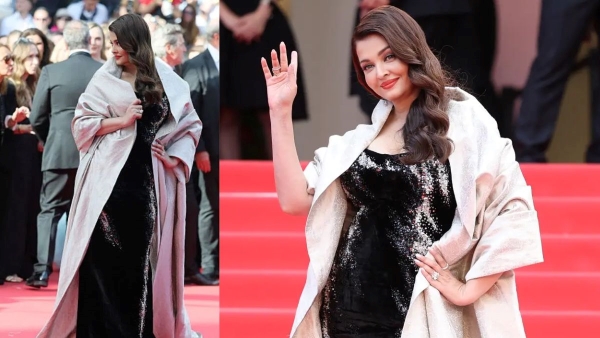 Aishwarya Rai Dazzles in Elegant Black Gown at Cannes 2025 Day 2