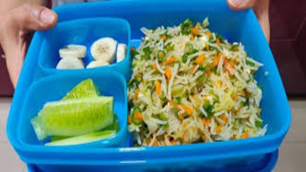 Veg fried rice recipe for kids school lunch