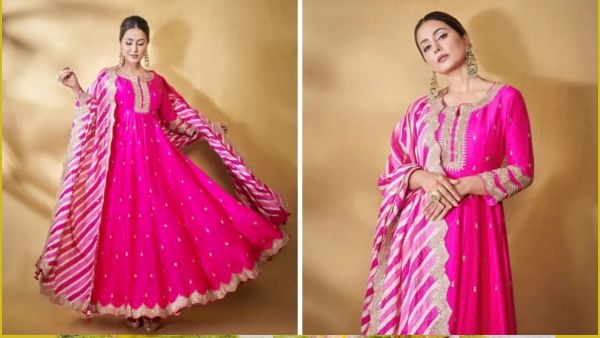 Leheriya Sarees and Suits Inspired by Hina Khan