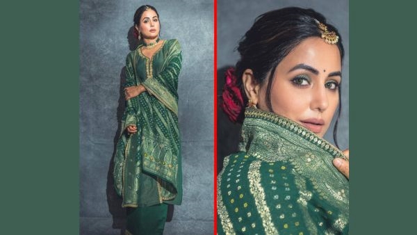 Leheriya Sarees and Suits Inspired by Hina Khan