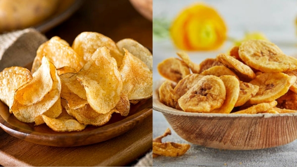 Potato Chips vs Banana Chips Potato Chips vs Banana Chips