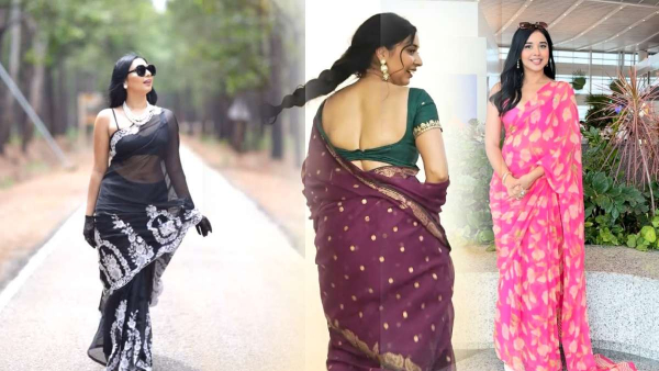 Tanya Mittal Saree Photo With Stylish Blouse Tanya Mittal Saree Photo With Stylish Blouse