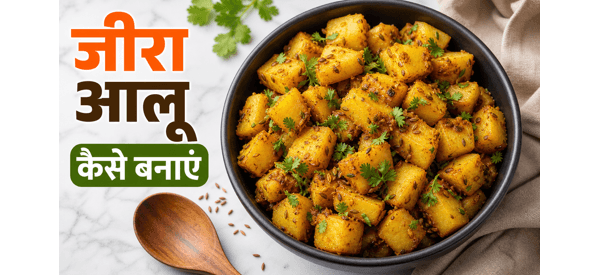 चटपटी जीरा आलू सब्जी की तैयार डिश
