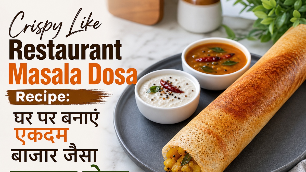 Crispy Like Restaurant Masala Dosa Recipe: घर पर बनाएं एकदम बाजार जैसा कुरकुरा डोसा