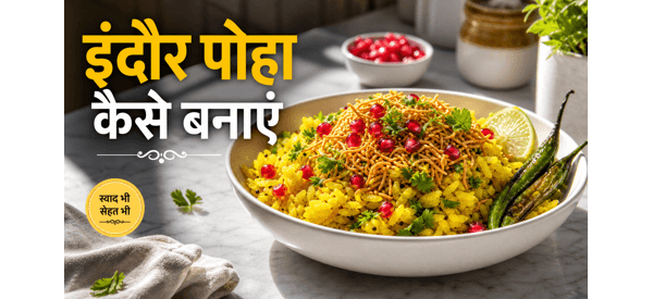 इंदौर स्टाइल खिला-खिला पोहा की तैयार डिश