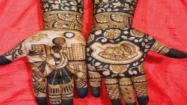 Chand Chalni Mehndi Design
