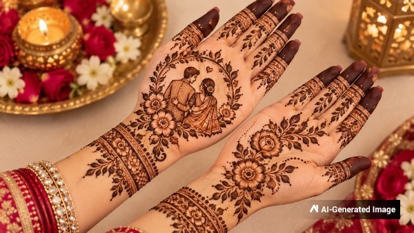 couple Mehndi Designs