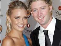 Michael Clarke and model Lara Bingle. 